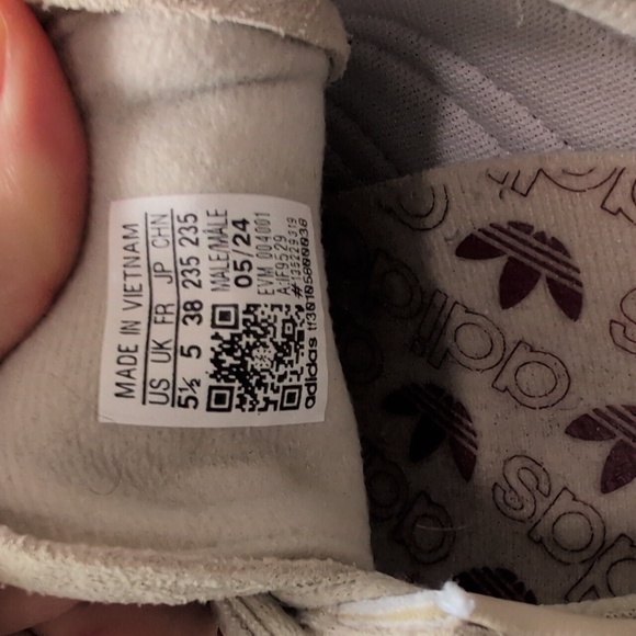 Adidas Women's Beige and Burgundy Sneakers - Picture 5 of 5